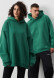 Milky color three-thread insulated oversize unisex hoodie with pockets 